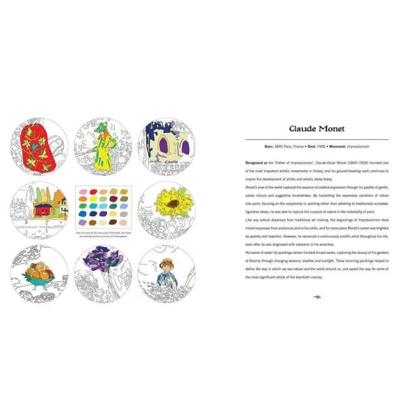 Claude Monet (Art Colouring Book) : Make Your Own Art Masterpiece 