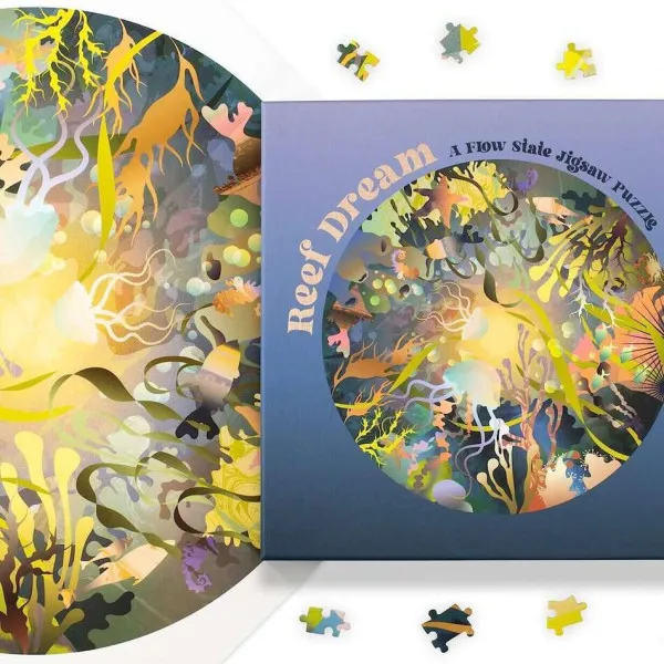 Reef Dream. A Flow State Circular Jigsaw Puzzle