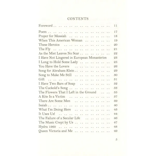 Leonard Cohen Poems