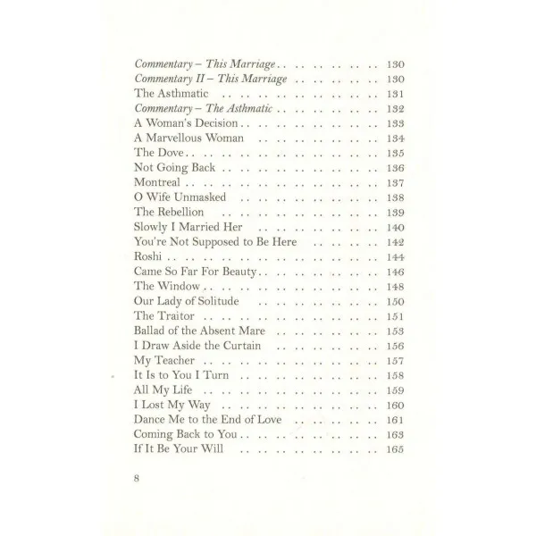 Leonard Cohen Poems