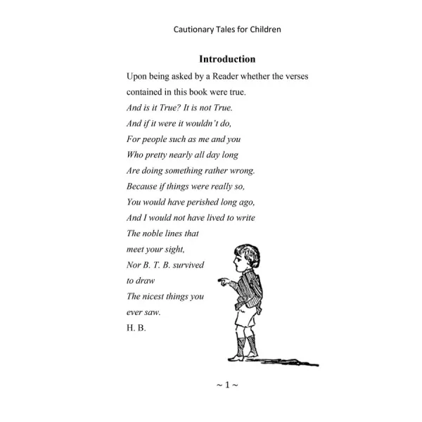 Cautionary Verses