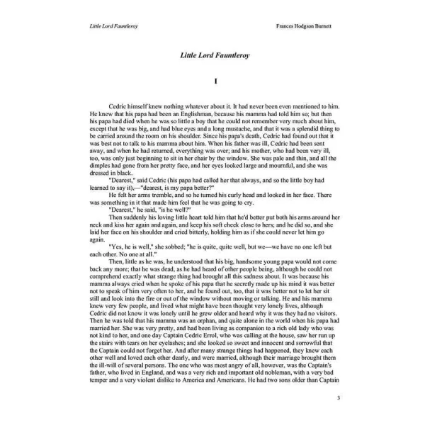 Little Lord Fauntleroy. Frances Hodgson Burnett