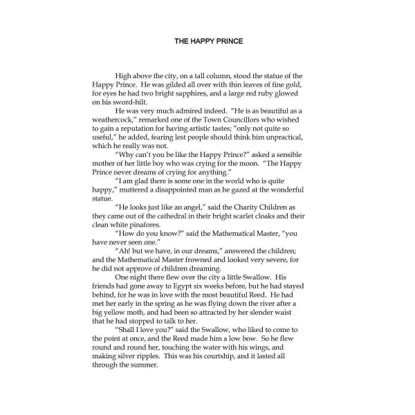 The Happy Prince And Other Tales