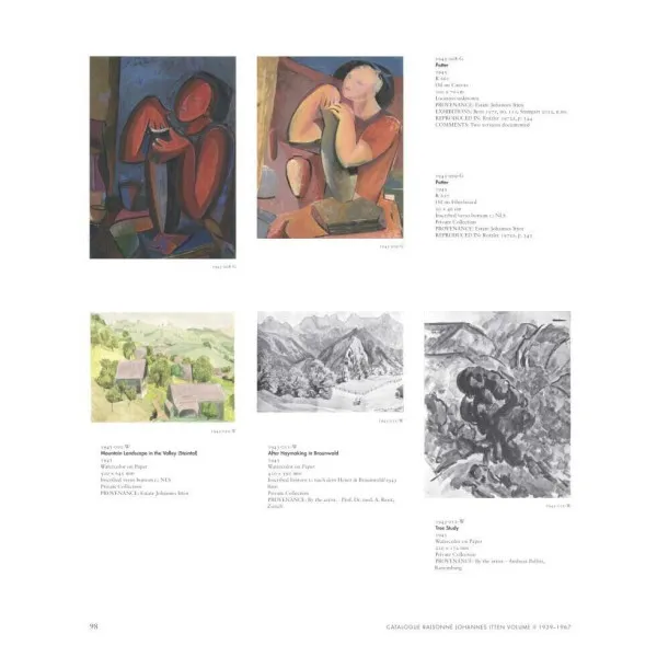 Johannes Itten Vol. II : Catalogue Raisonne Vol.II. Paintings, Watercolors, Drawings. 1939-1967